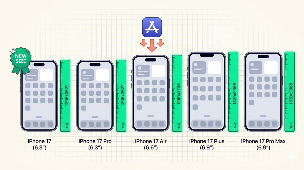App Store Screenshot Sizes for All iPhone 17 Models in 2026