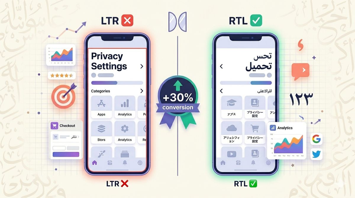 Arabic App Store Listings: Why RTL Mirror or Lose 30% Conversion