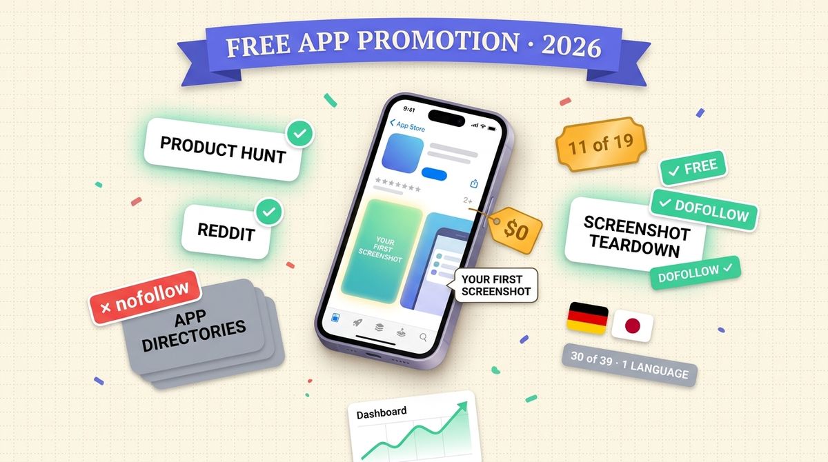 How to Promote Your Indie App for Free in 2026 (What Actually Works)