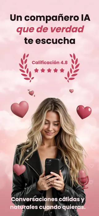 AI companion App Store screenshot set rendered in Español